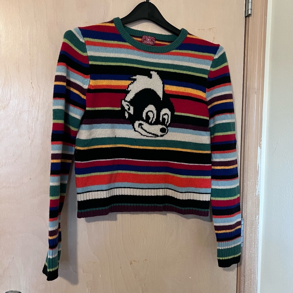 Lucky Brand Vintage Striped Hedgehog Sweater Size L